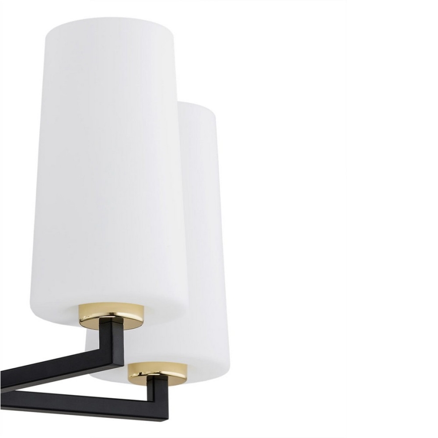 Argon 2114 - Candelabro suspenso CAMELOT PLUS 5xE27/15W/230V preto/dourado/branco