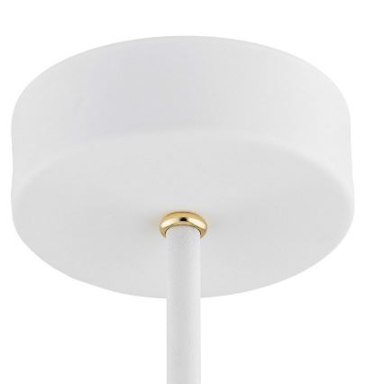 Argon 2117 - Candelabro suspenso CHARLOTTE 5xE27/15W/230V branco/dourado