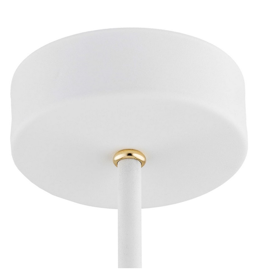 Argon 2117 - Candelabro suspenso CHARLOTTE 5xE27/15W/230V branco/dourado