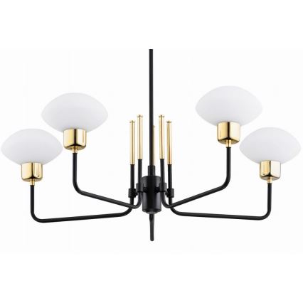 Argon 2128 - Candelabro suspenso RAVELLO 5xE14/15W/230V preto/dourado