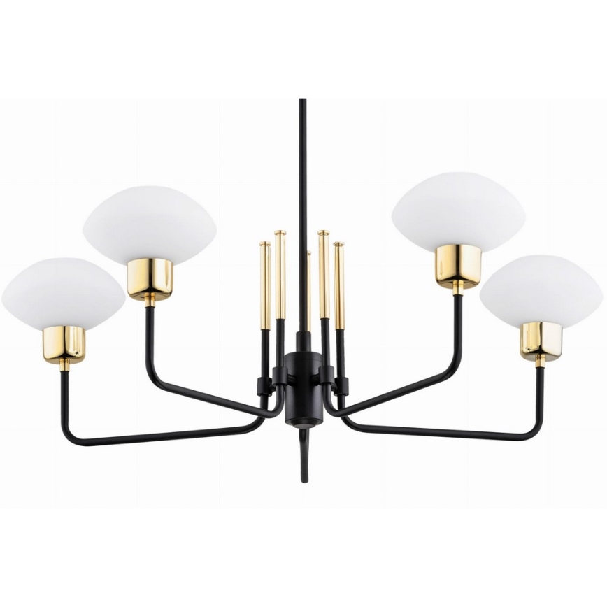 Argon 2128 - Candelabro suspenso RAVELLO 5xE14/15W/230V preto/dourado