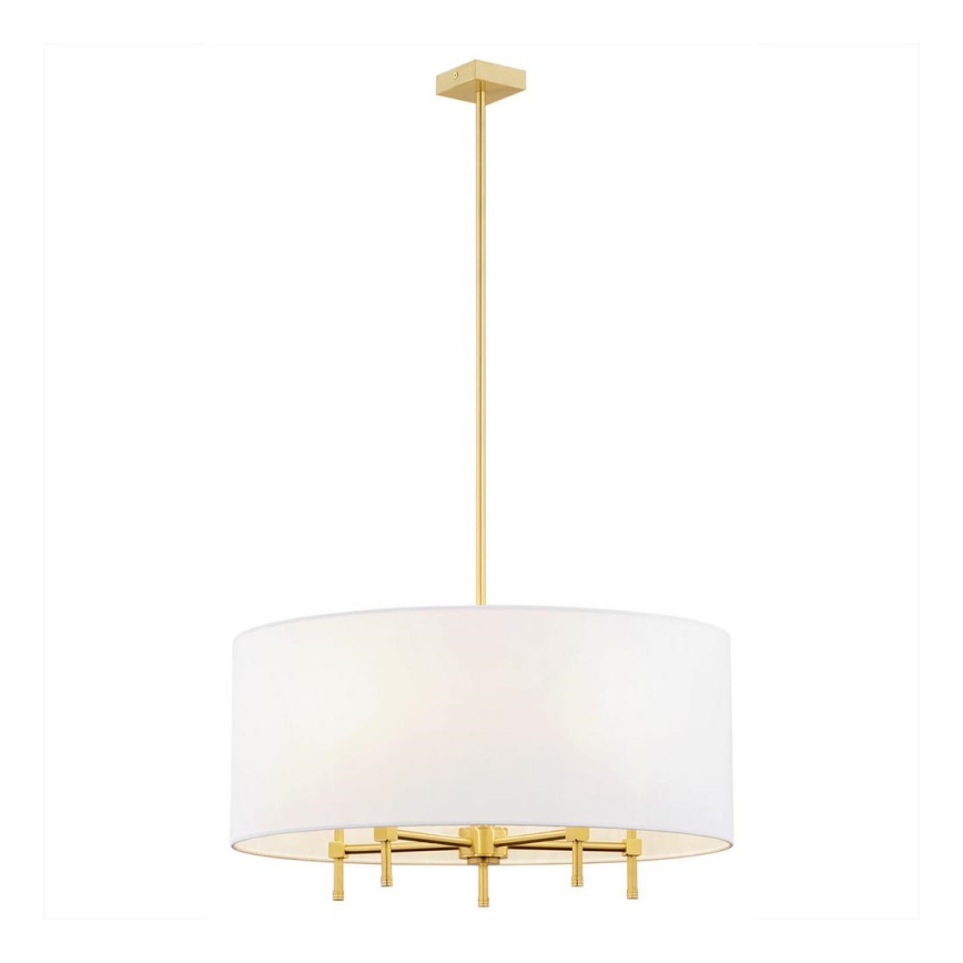 Argon 2132 - Candelabro suspenso ABBANO 5xE14/7W/230V latão/branco