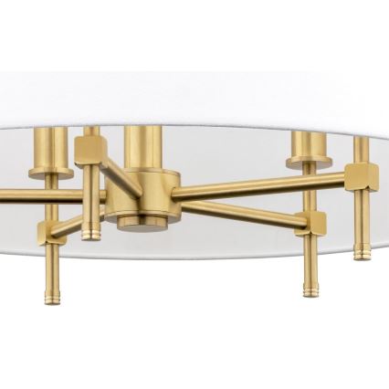 Argon 2132 - Candelabro suspenso ABBANO 5xE14/7W/230V latão/branco