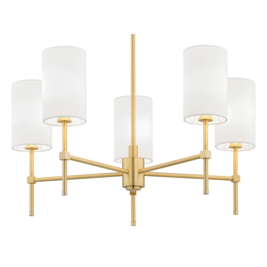 Argon 2134 - Candelabro suspenso ABRUZZO 5xE14/15W/230V latão/branco