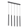 Argon 2137 - Candelabro suspenso ETNA 5xG9/6W/230V preto