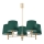 Argon 2145 - Candelabro suspenso PONTE 5xE27/15W/230V verde/latão