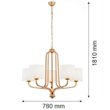 Argon 2172 - Candelabro suspenso MARANELLO 5xE27/15W/230V