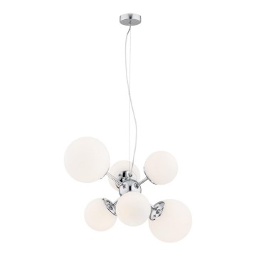 Argon 2531 - Candelabro suspenso SATELITE 6xE27/15W/230V cromado brilhante