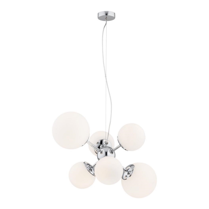 Argon 2531 - Candelabro suspenso SATELITE 6xE27/15W/230V cromado brilhante