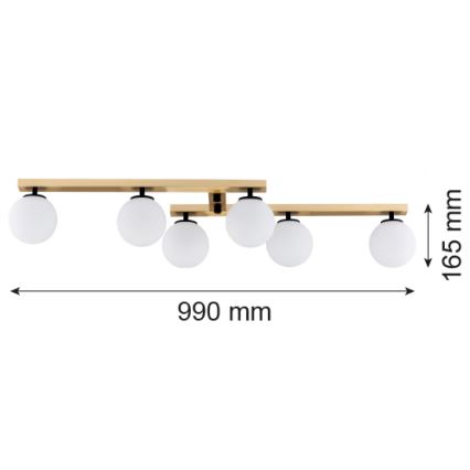 Argon 2544 - Candelabro montado à superfície FREEMONT 6xE14/7W/230V