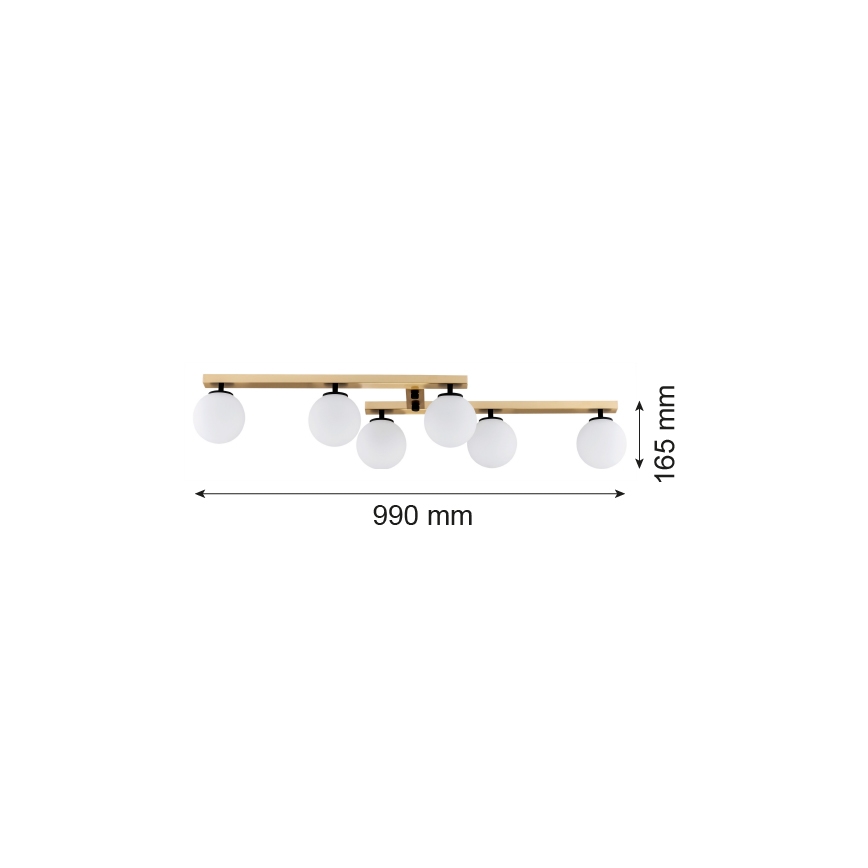 Argon 2544 - Candelabro montado à superfície FREEMONT 6xE14/7W/230V