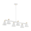 Argon 2551 - Candelabro suspenso AVALONE 6xE27/15W/230V branco/dourado