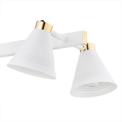 Argon 2551 - Candelabro suspenso AVALONE 6xE27/15W/230V branco/dourado