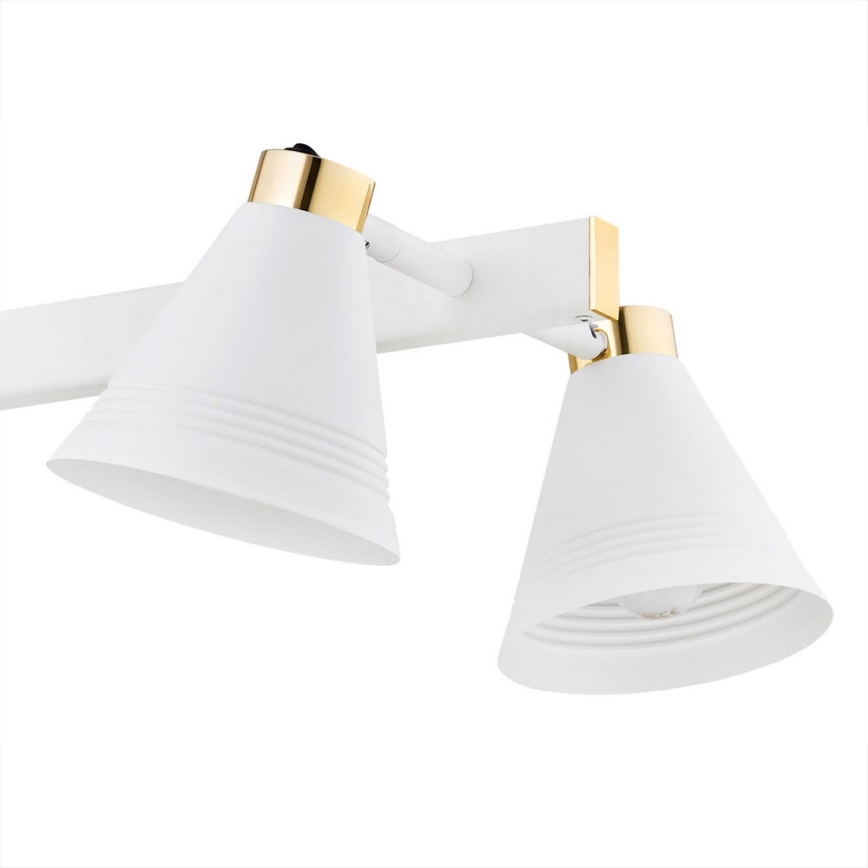Argon 2551 - Candelabro suspenso AVALONE 6xE27/15W/230V branco/dourado