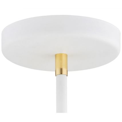 Argon 2551 - Candelabro suspenso AVALONE 6xE27/15W/230V branco/dourado