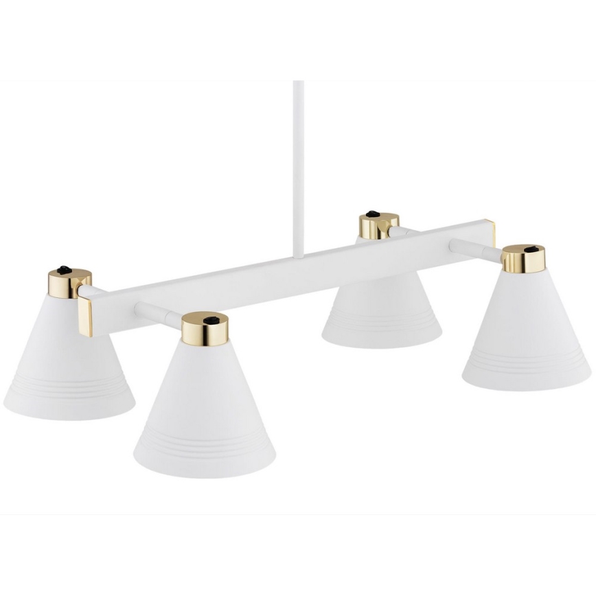Argon 2551 - Candelabro suspenso AVALONE 6xE27/15W/230V branco/dourado