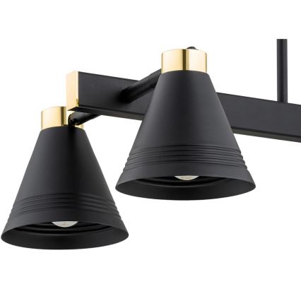 Argon 2552 - Candelabro suspenso AVALONE 6xE27/15W/230V preto/dourado