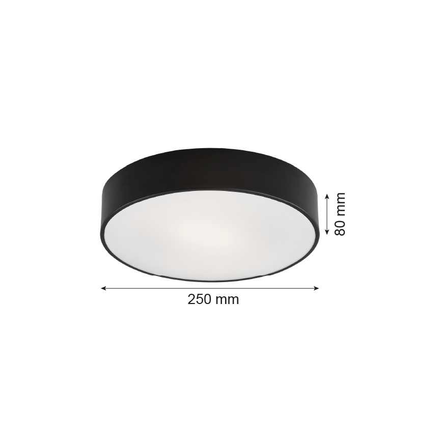 Argon 3081 - Iluminação de teto DARLING 2xE27/15W/230V d. 25 cm preto