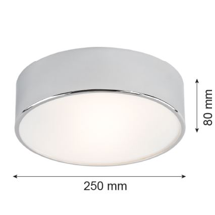 Argon 3083 - Iluminação de teto DARLING 2xE27/15W/230V d. 25 cm prateado