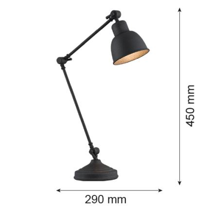 Argon 3197 - Candeeiro de mesa EUFRAT 1xE27/15W/230V