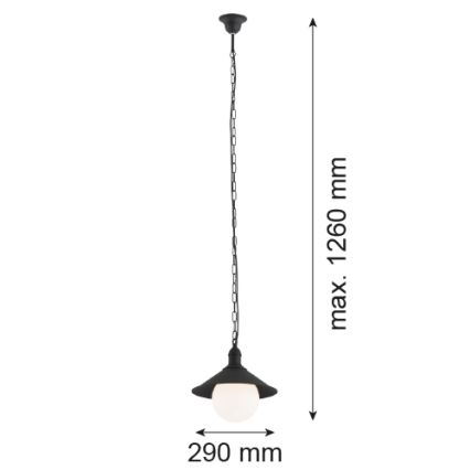 Argon 3285 - Lustre de exterior ERBA BIS 1xE27/60W/230V