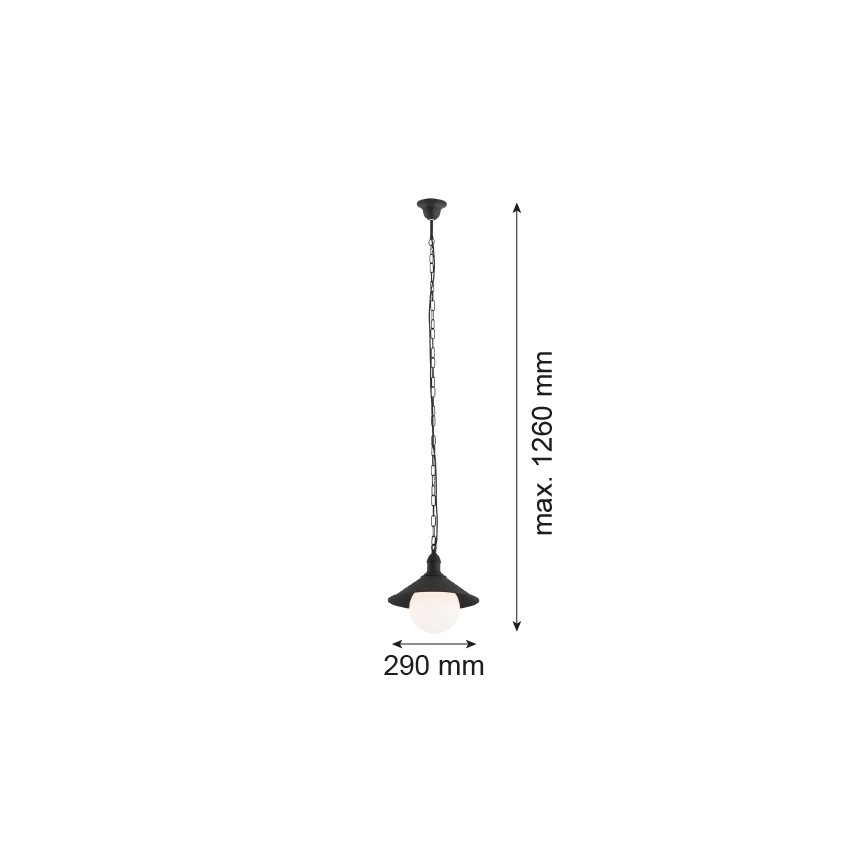 Argon 3285 - Lustre de exterior ERBA BIS 1xE27/60W/230V