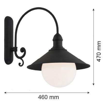 Argon 3286 - Luz de parede ERBA BIS 1xE27/60W/230V
