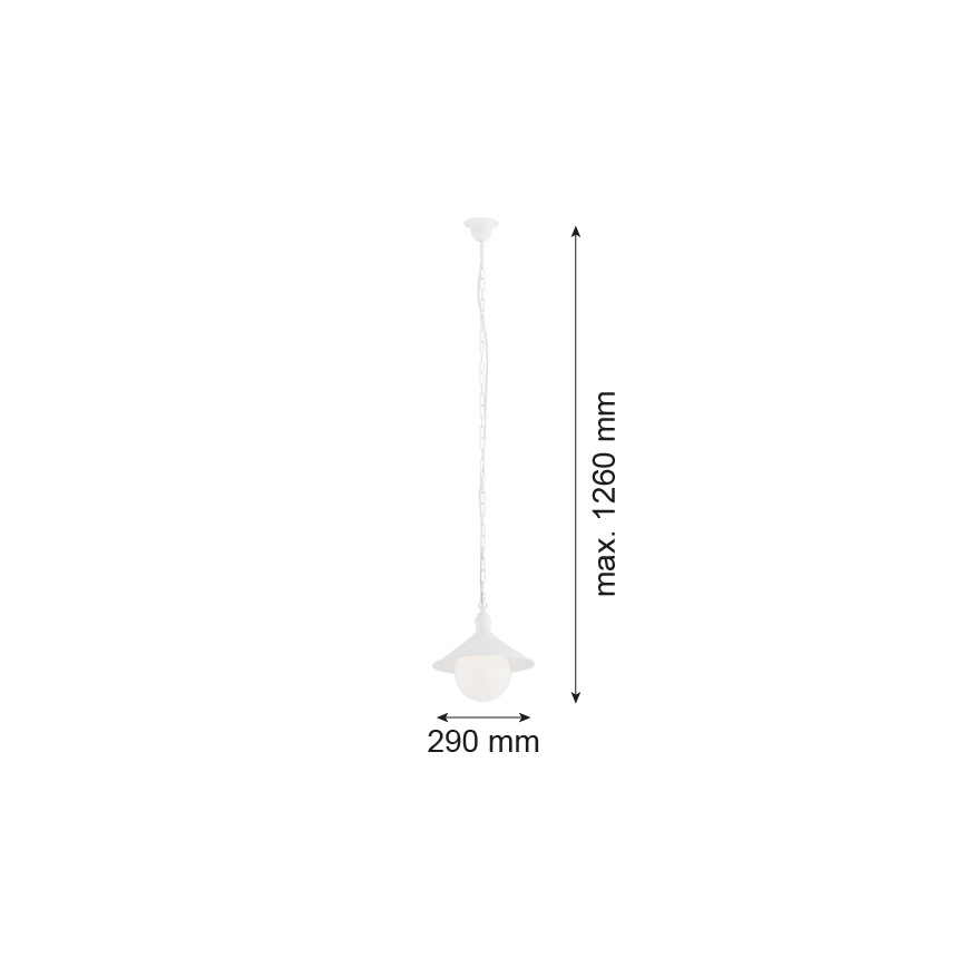Argon 3296 - Lustre de exterior ERBA BIS 1xE27/60W/230V