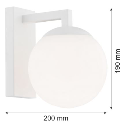 Argon 3733 - Candeeiro de parede ASPEN 1xE27/15W/230V branco