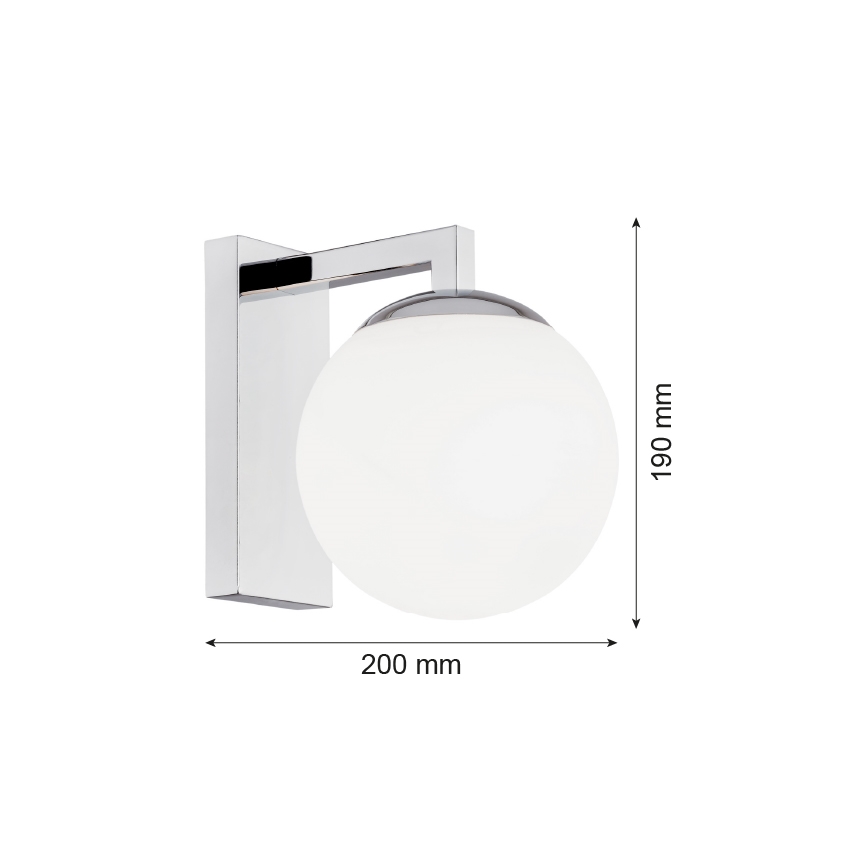 Argon 3735 - Candeeiro de parede ASPEN 1xE27/15W/230V cromado brilhante