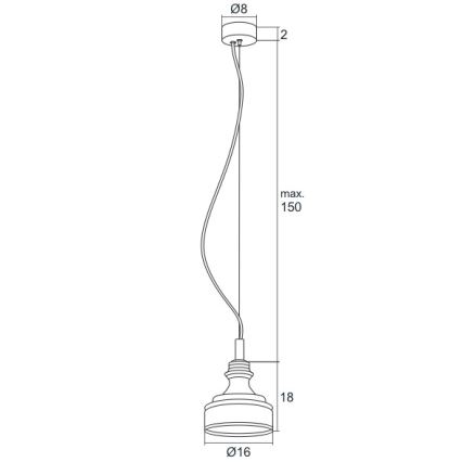 Argon 3795 - Candelabro num fio LED TULUZA LED/5W/230V