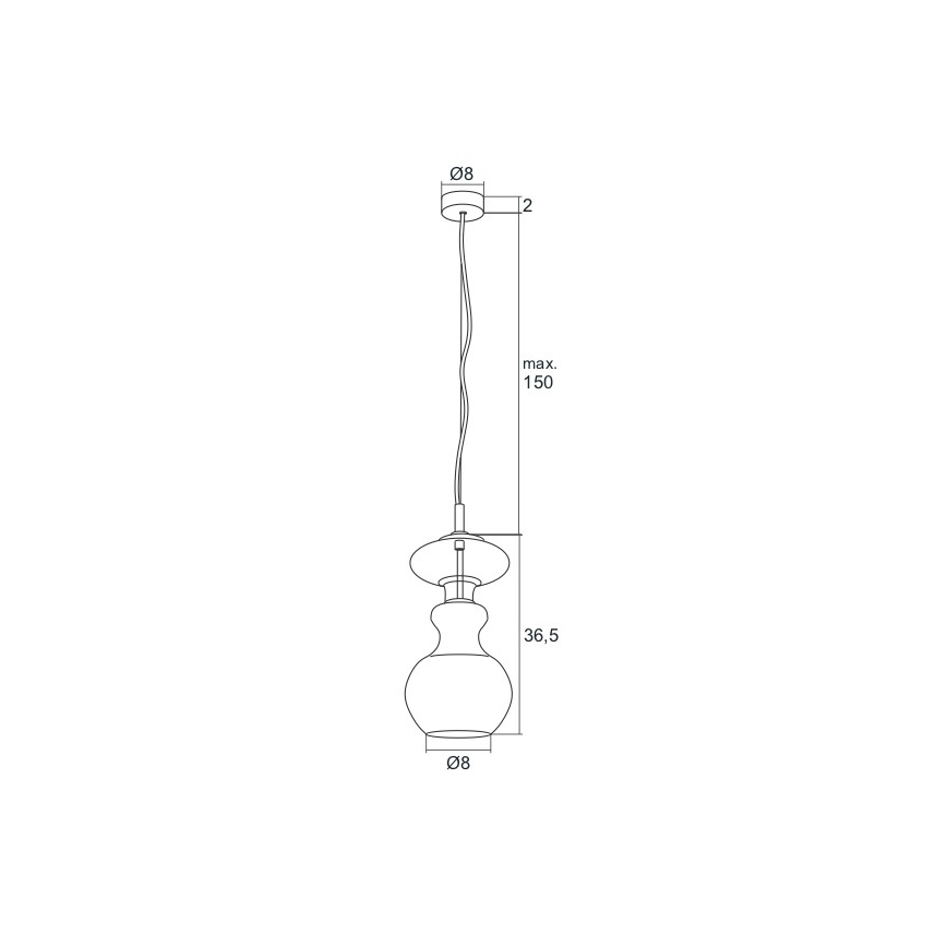 Argon 3800 - Candelabro num fio LED MODENA LED/8W/230V