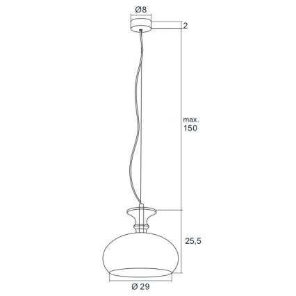 Argon 3805 - Candelabro num fio LED GROSSETO LED/8W/230V