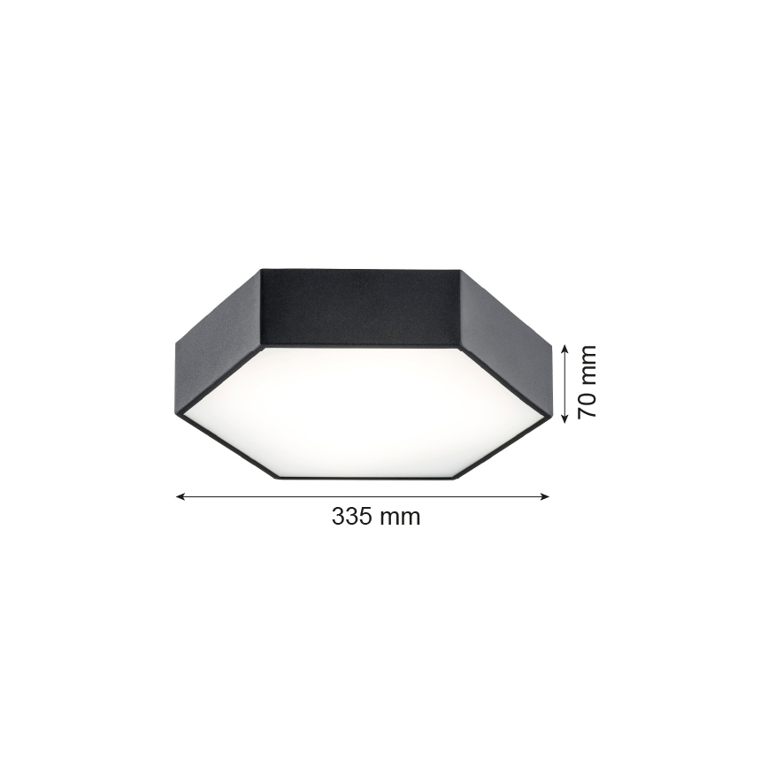 Argon 3823 - Iluminação de teto LED ARIZONA LED/22,5W/230V preto
