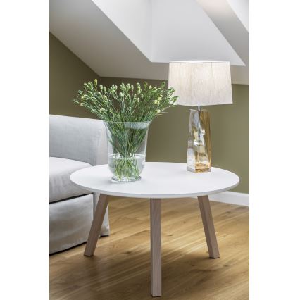 Argon 3840 - Candeeiro de mesa LILLE 1xE27/15W/230V branco
