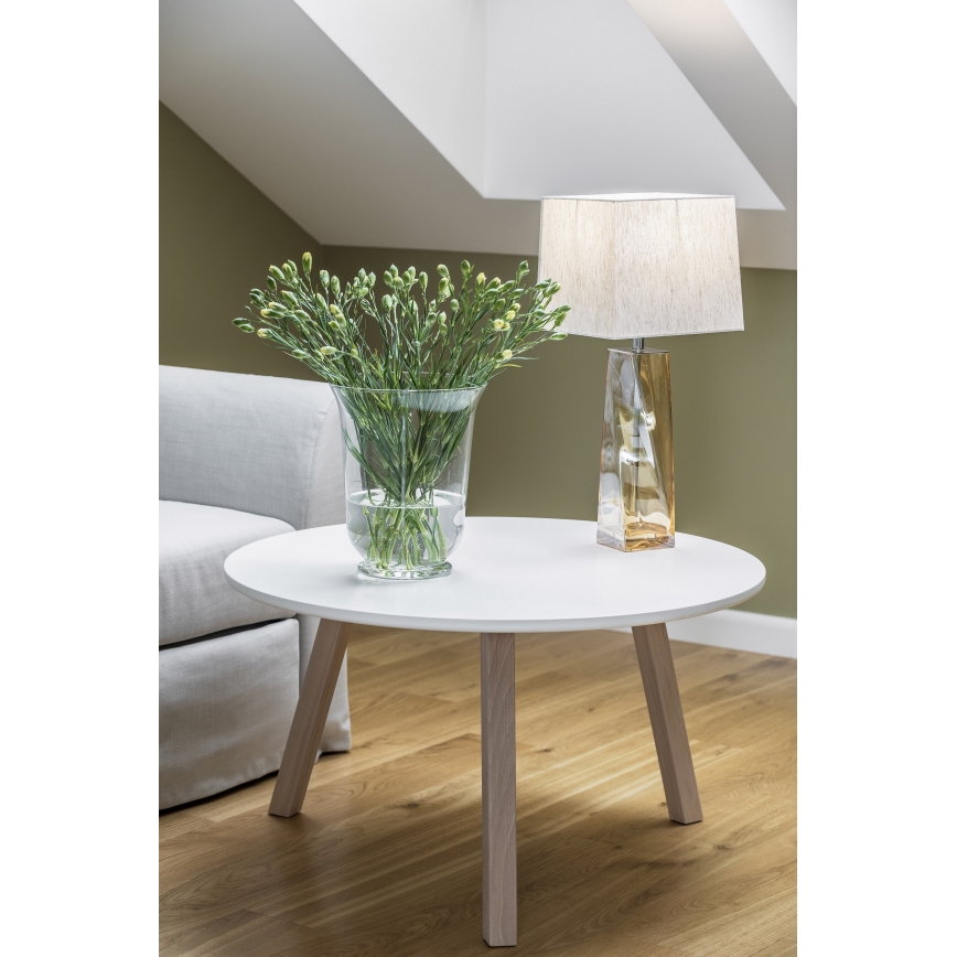 Argon 3840 - Candeeiro de mesa LILLE 1xE27/15W/230V branco