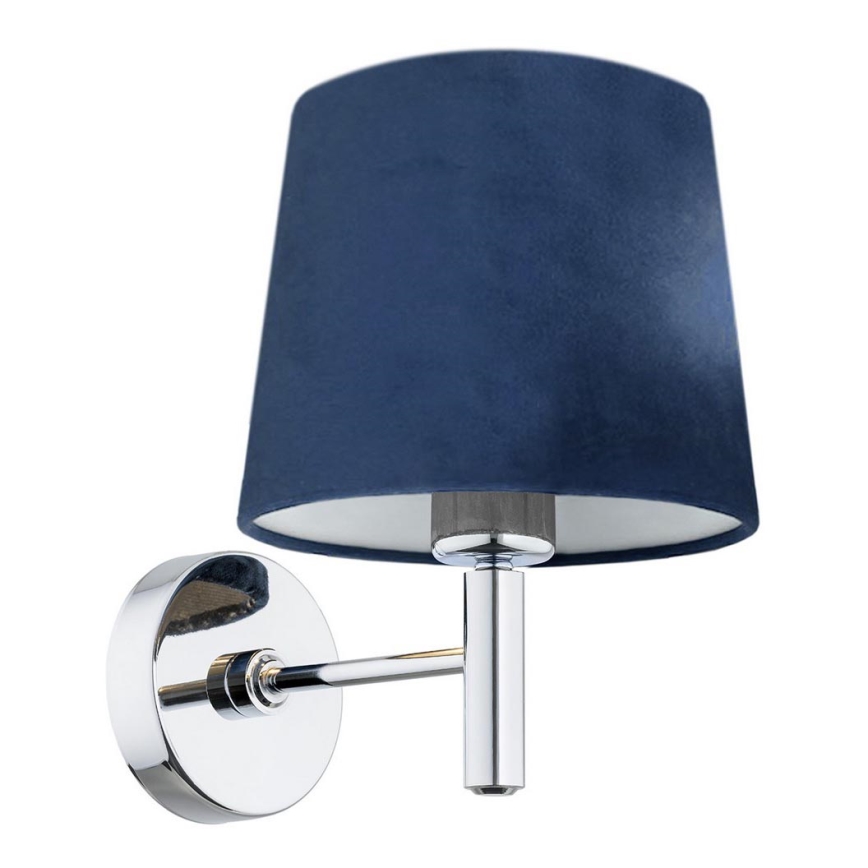 Argon 3908 - Candeeiro de parede BOLZANO 1xE27/15W/230V azul/cromado brilhante