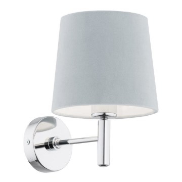 Argon 3910 - Candeeiro de parede BOLZANO 1xE27/15W/230V azul/cromado brilhante