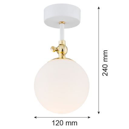 Argon 4002 - Candelabro integrado de casa de banho LATINA 1xE14/7W/230V IP44 branco/dourado