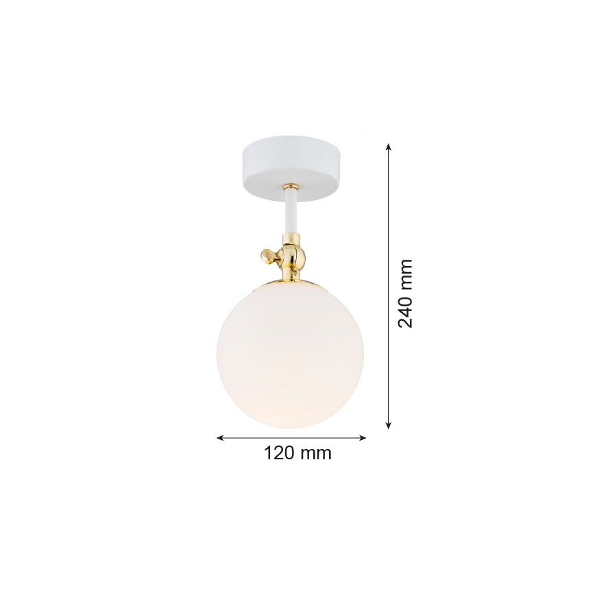Argon 4002 - Candelabro integrado de casa de banho LATINA 1xE14/7W/230V IP44 branco/dourado