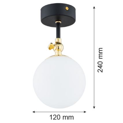Argon 4003 - Candelabro integrado de casa de banho LATINA 1xE14/7W/230V IP44 preto/latão