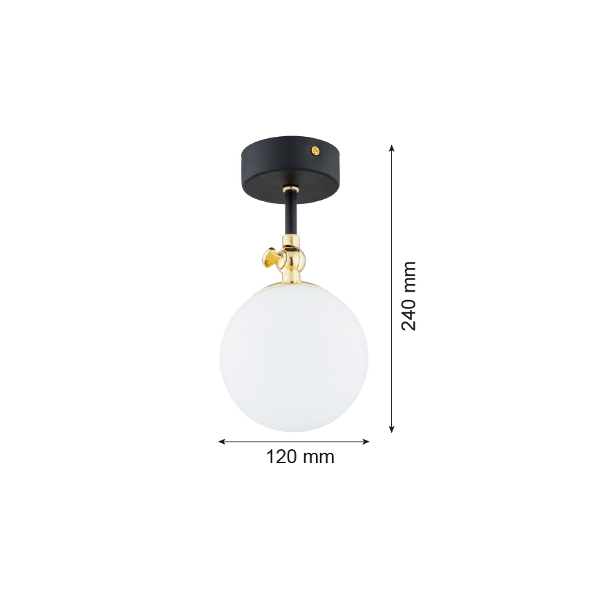 Argon 4003 - Candelabro integrado de casa de banho LATINA 1xE14/7W/230V IP44 preto/latão