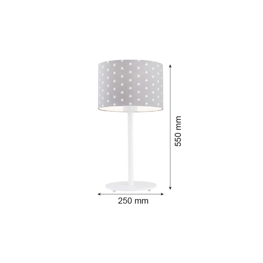 Argon 4126 - Candeeiro de mesa MAGIC 1xE27/15W/230V cinzento/branco