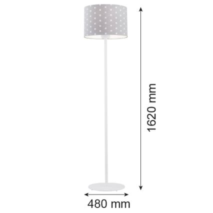Argon 4130 - Candeeiro de chão MAGIC 1xE27/15W/230V cinzento/branco