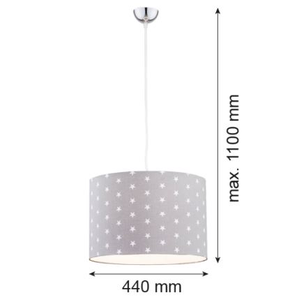 Argon 4134 - Candelabro suspenso MAGIC 1xE27/15W/230V cinzento/branco