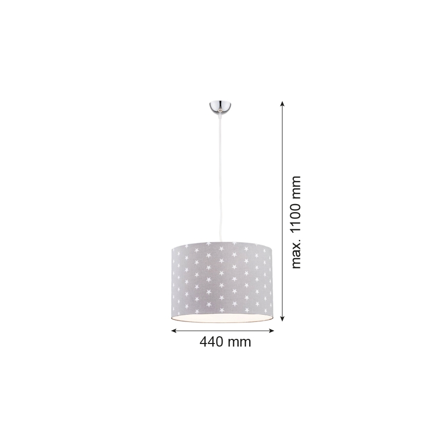 Argon 4134 - Candelabro suspenso MAGIC 1xE27/15W/230V cinzento/branco
