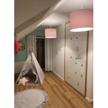 Argon 4136 - Candelabro suspenso MAGIC 1xE27/15W/230V rosa