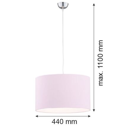 Argon 4136 - Candelabro suspenso MAGIC 1xE27/15W/230V rosa