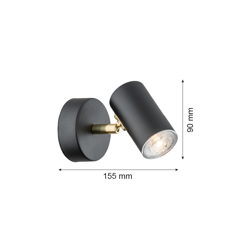 Argon 4210 - Foco de teto LAGOS 1xGU10/5W/230V preto/latão