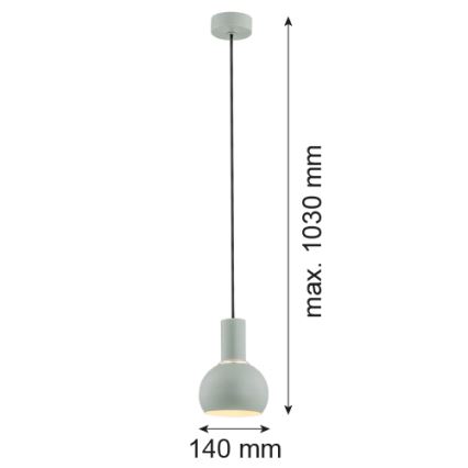 Argon 4214 - Candelabro suspenso SINES 1xE27/15W/230V verde